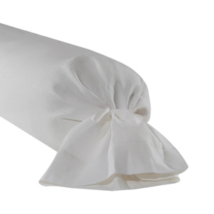 Taie de traversin unie en lin, Made in France, CYTHÈRE , Blanc