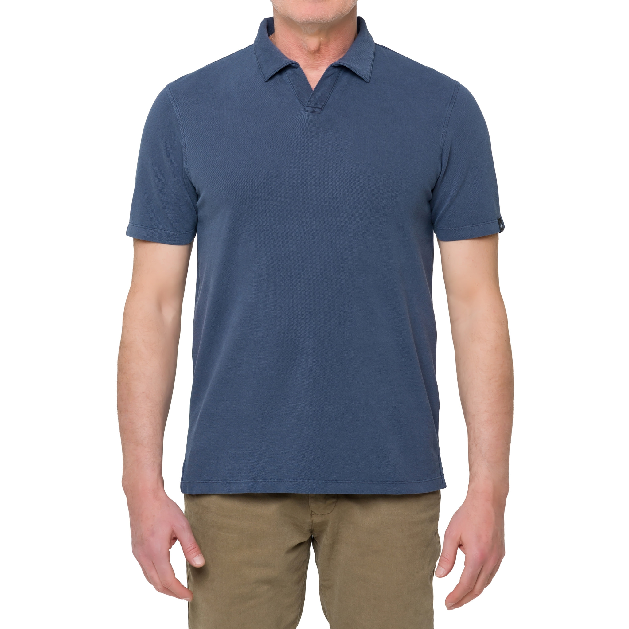Polo tinta unita LOVINA cotone piquet Blu navy