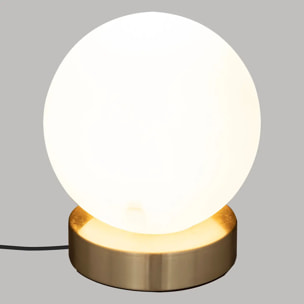 Lampe boule "Dris" blanc H16cm