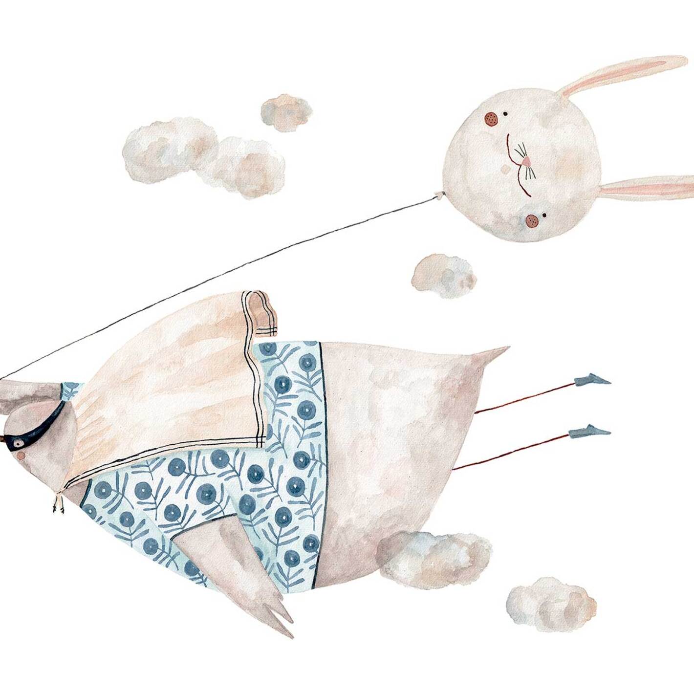 Affiche enfant oiseau heros  Affiche + cadre en bois - Noir