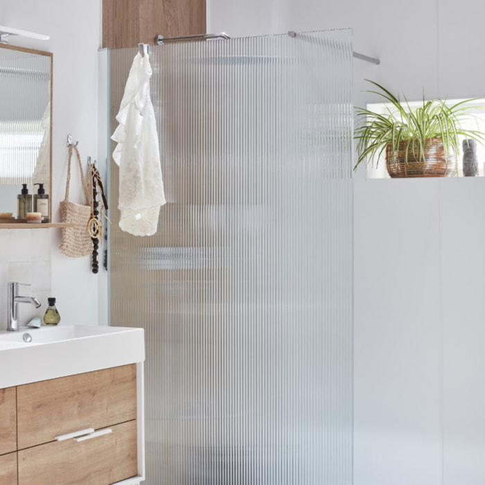 Paroi de douche Contra flute 90cm + kit profilé Chromé