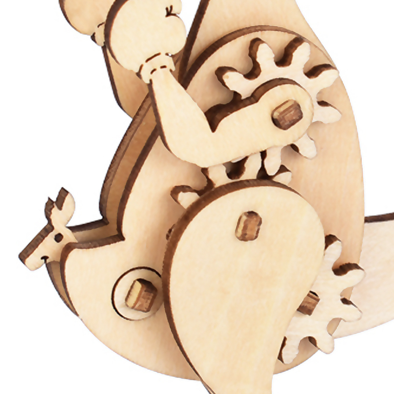 Mini Maqueta mecánica 3D de madera. Diseño Kangaroo. 20 piezas.