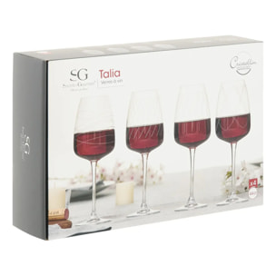 Lot de 4 verres à vin Talia cristallin