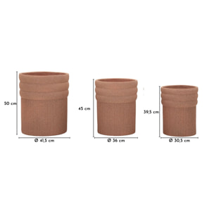 CACHEPOT DA ESTERNO COLOMBIA TRIS CM Ø 41,5X50-36X45-30,5X39,5(APER.CMØ27-32-37)