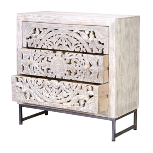 Cómoda - madera de mango - 81x80x35cm