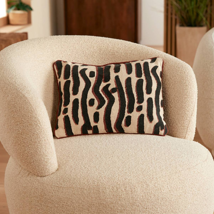 Coussin Wonja noir 40x30cm