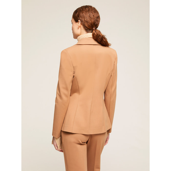 Motivi - Blazer sfoderata in punto milano - Beige