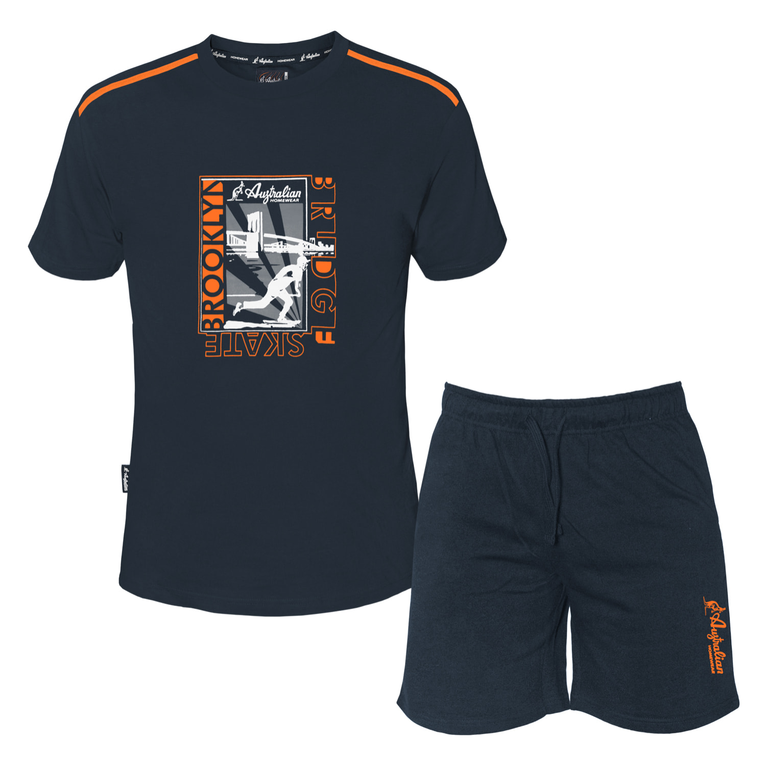 Completo Homewear Uomo Manica Corta AUSTRALIAN Cotone