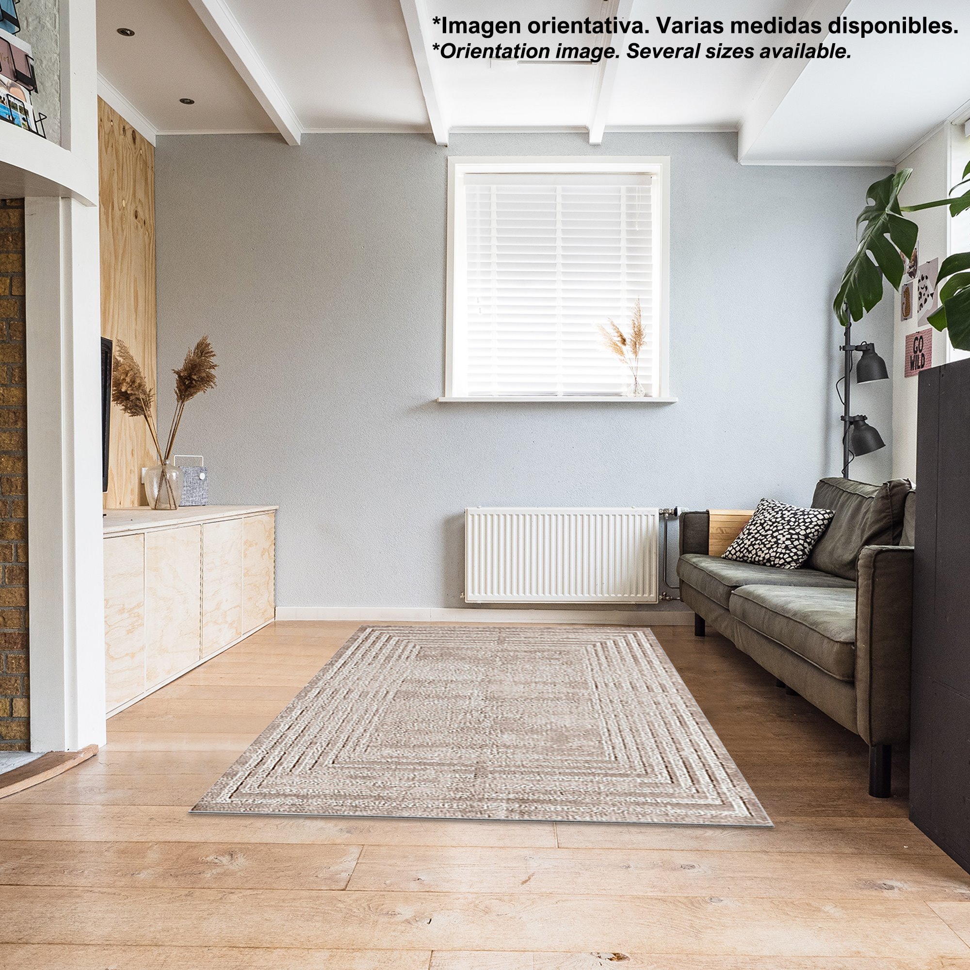 Alfombra de poliester estampada 60 x 100cm multicolor