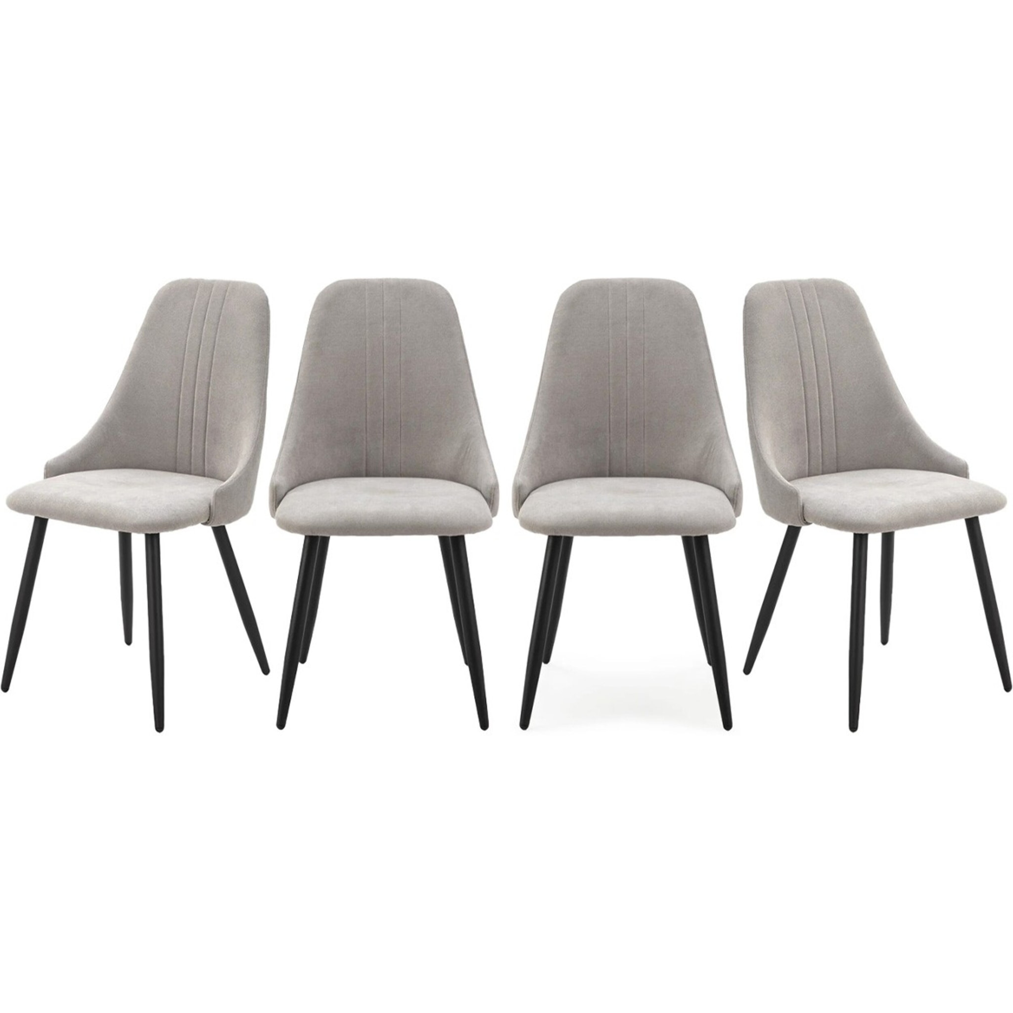 Lot de 4 chaises en tissu - SOAN