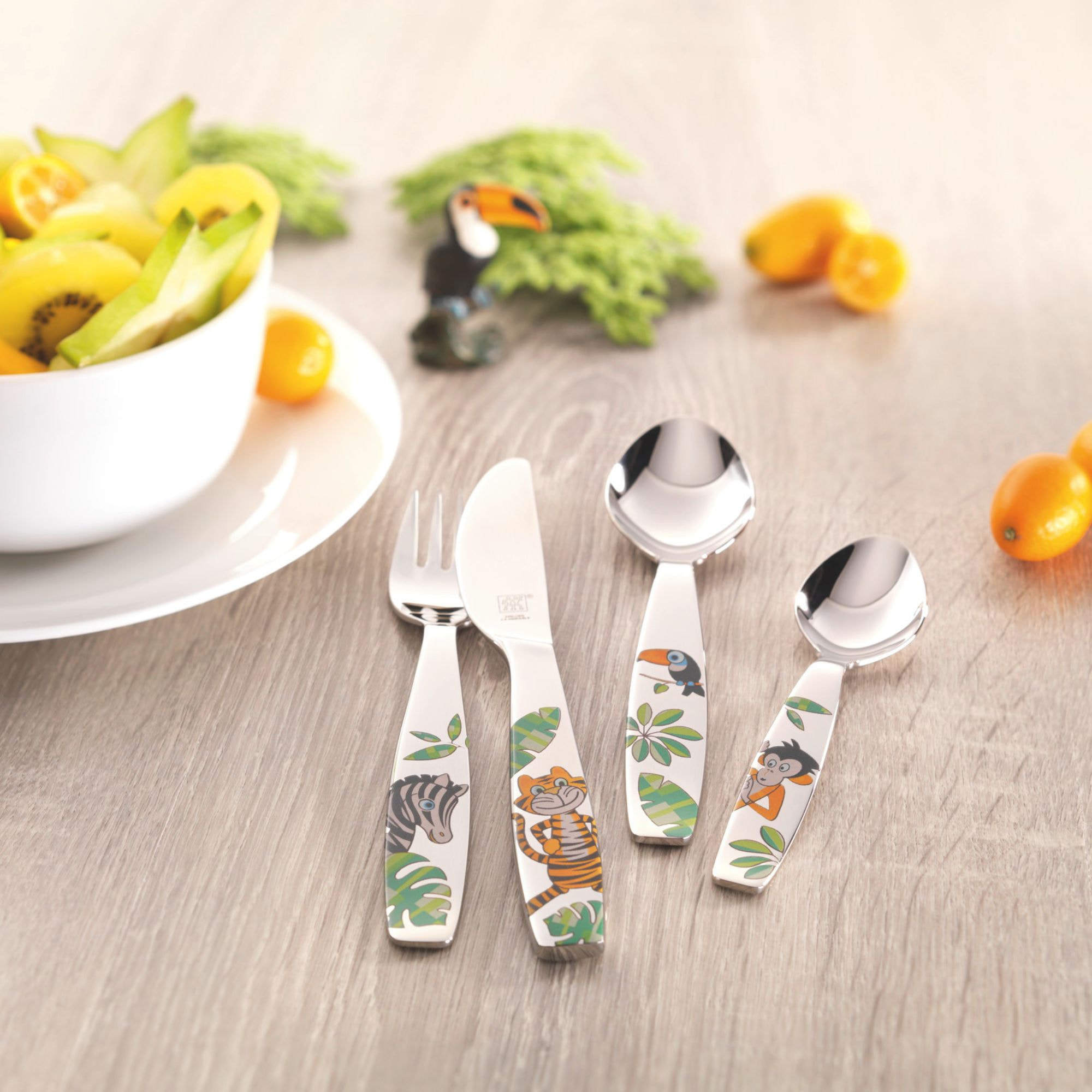 4-pcs, Couverts pour enfants, Argent