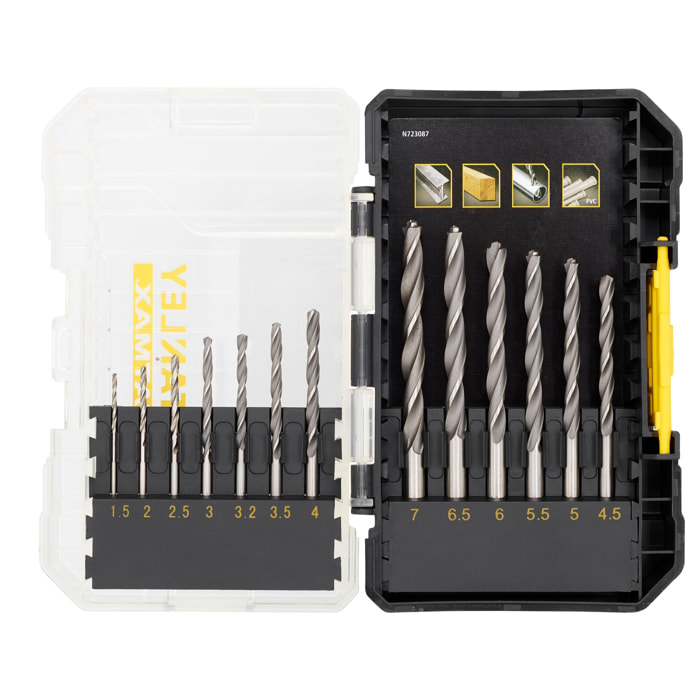 Stanley Coffret 13 pièces forets métal de 1,5 à 7mm