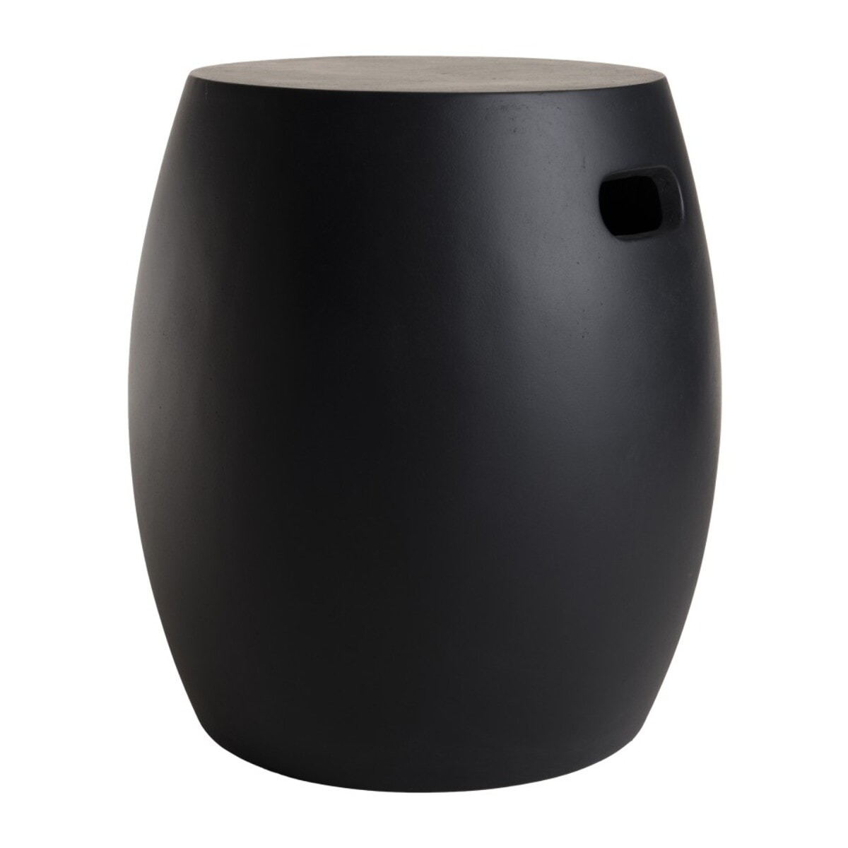 HECTOR - Table d'appoint de jardin ronde béton 43x43 cm noir