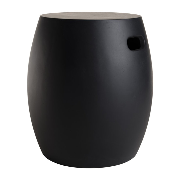 HECTOR - Table d'appoint de jardin ronde béton 43x43 cm noir