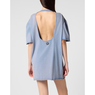 PHILIPP PLEIN Open Back T-Shirt Dress Butterfly Tattoo