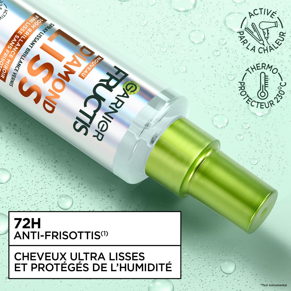 Garnier Fructis Diamond Liss Spray lissant brillance diamant enrichie en kératine végétale et huile d'argan 150ml