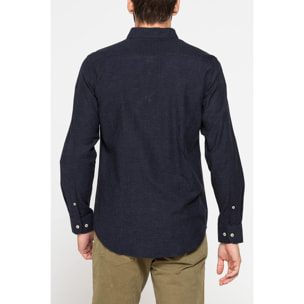 CAMICIA DI FLANELLA IN COLORI TINTA UNITA CON TASCHINO