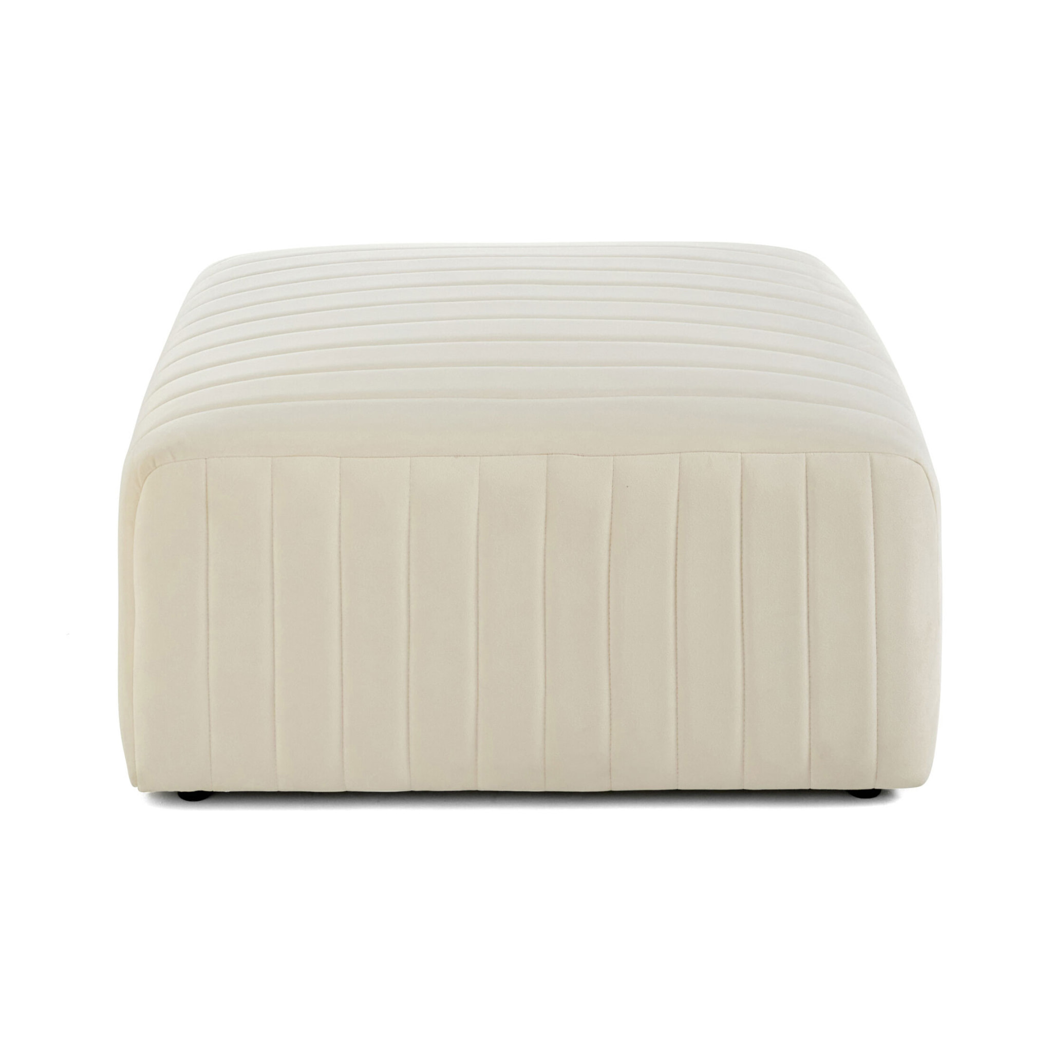Nova - pouf modulable - en velours - Beige
