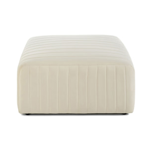 Nova - pouf modulable - en velours - Beige
