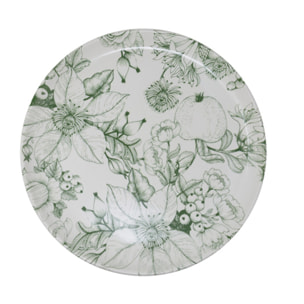 Piatto da portata tondo Jacquard in ceramica sottosmalto