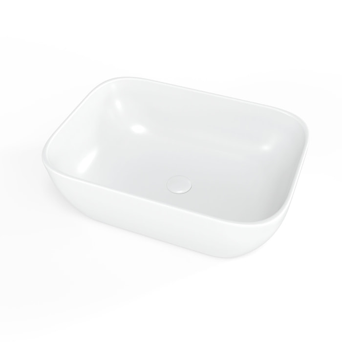 Vasque à poser 45,5 x 32,5 x 13,5 cm sans trop-plein blanc mat Infinitio SAT (SATINF4532M)
