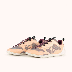 MUNICH FREESTEP 05 Zapatillas Wild Feet "Barefoot" color salmón y malva con puntera ancha