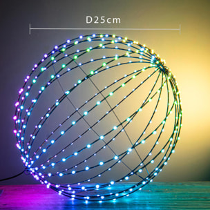 Sfera con 108 Led 32 Giochi esterno - Pezzi 1 - Colore Multicolore - 25x30Hx30cm - Bianchi Dino