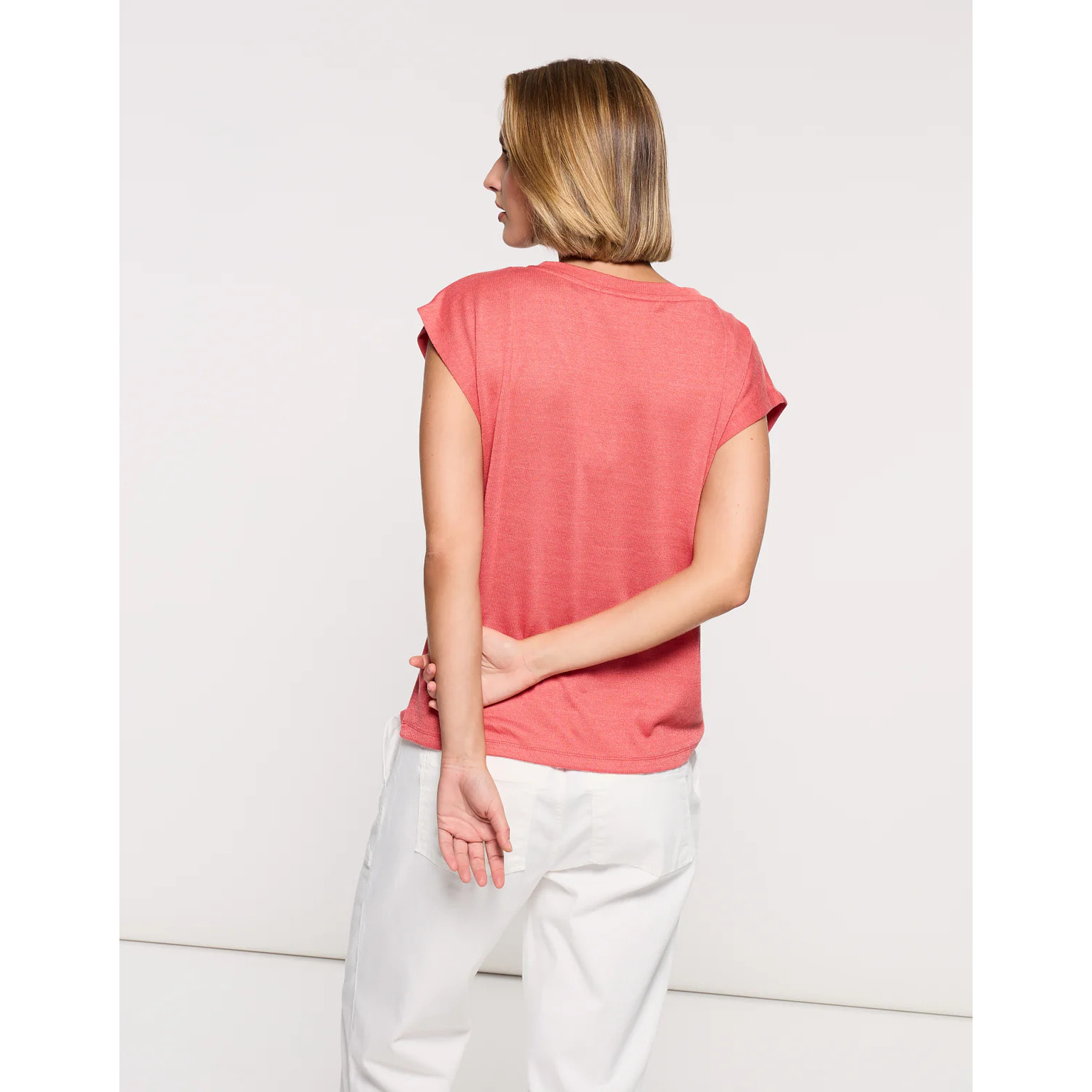 Camiseta Manga Cortal Coral - Imara