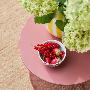 Table d'appoint extérieure acier effet grillagé TIVO