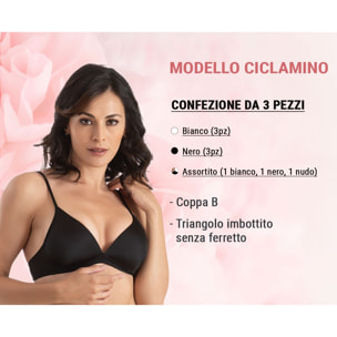 3 Reggiseni Donna Coconuda Art. Ciclamino Coppa B