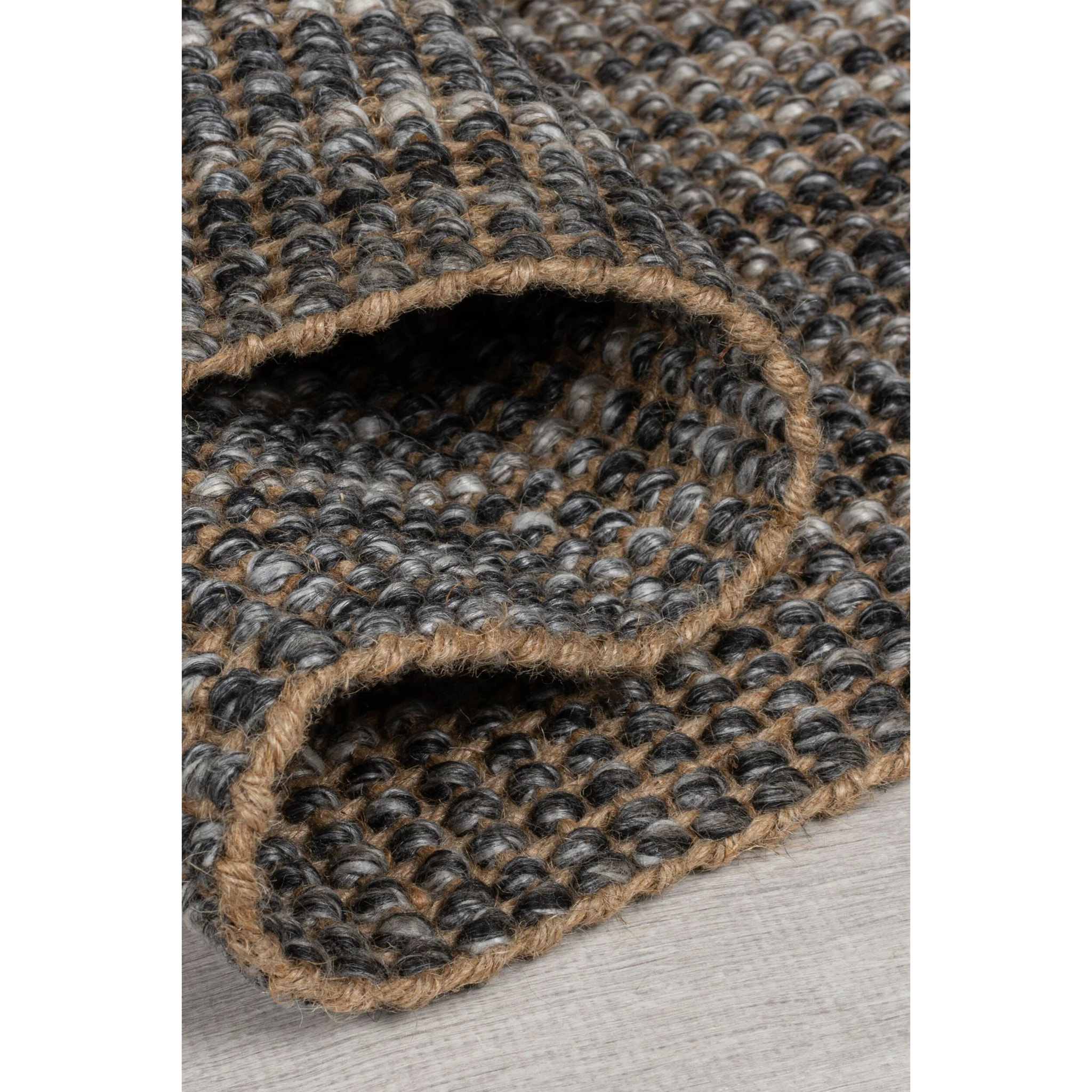 Tapis en jute de couloir OMBRE Gris