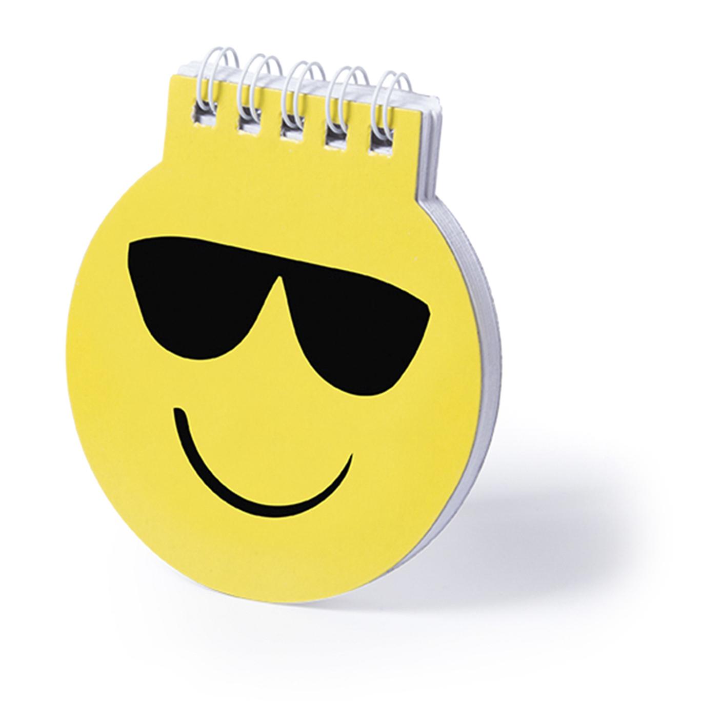 Winlon, libreta diseño emoji con gafas de sol. 40 hojas lisas.