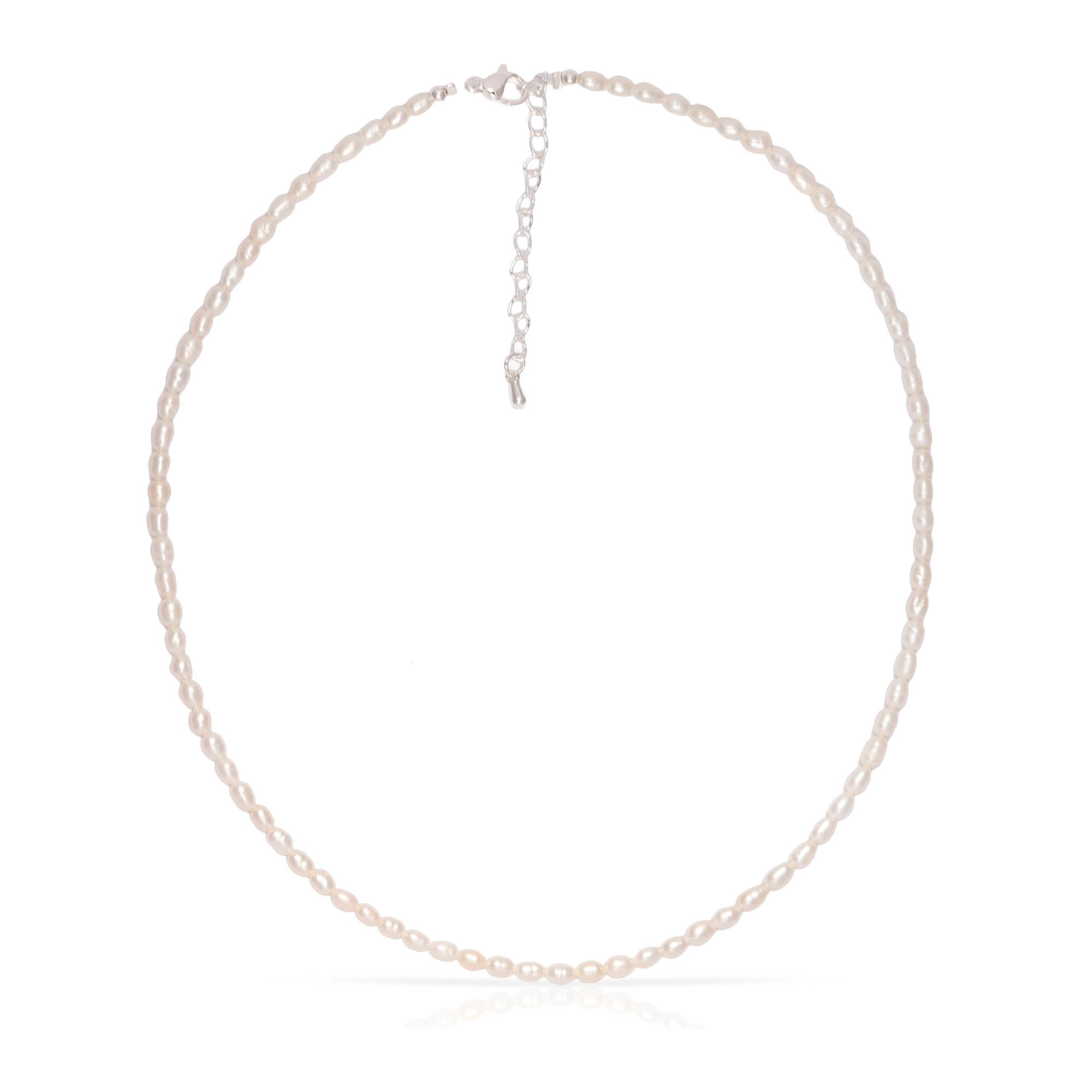 Pax Set de pulsera y collar a juego, de perlas naturales con diseño gota de agua.