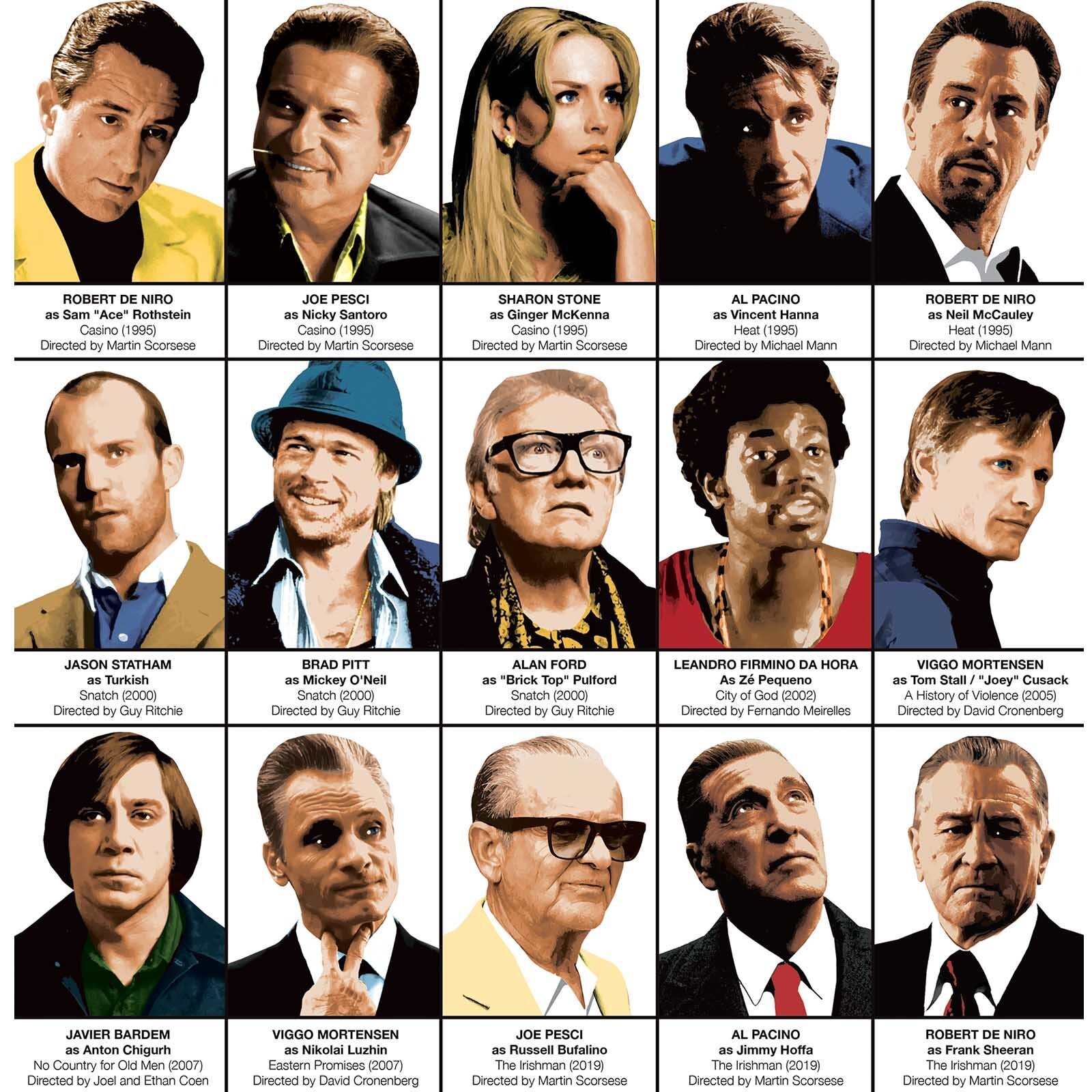 Affiche - Gangster Movie characters - Olivier Bourdereau