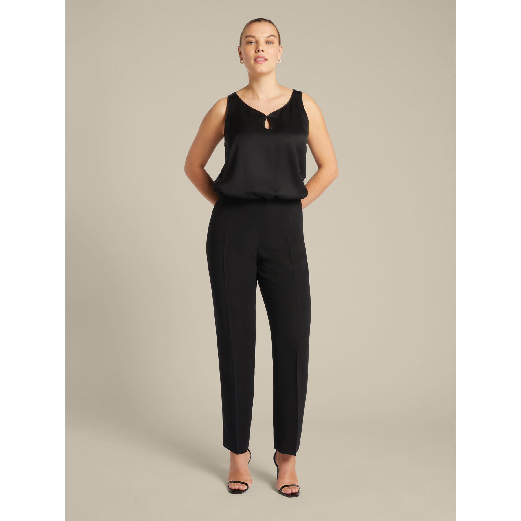 Elena Mirò - Top con scollo a goccia - Nero