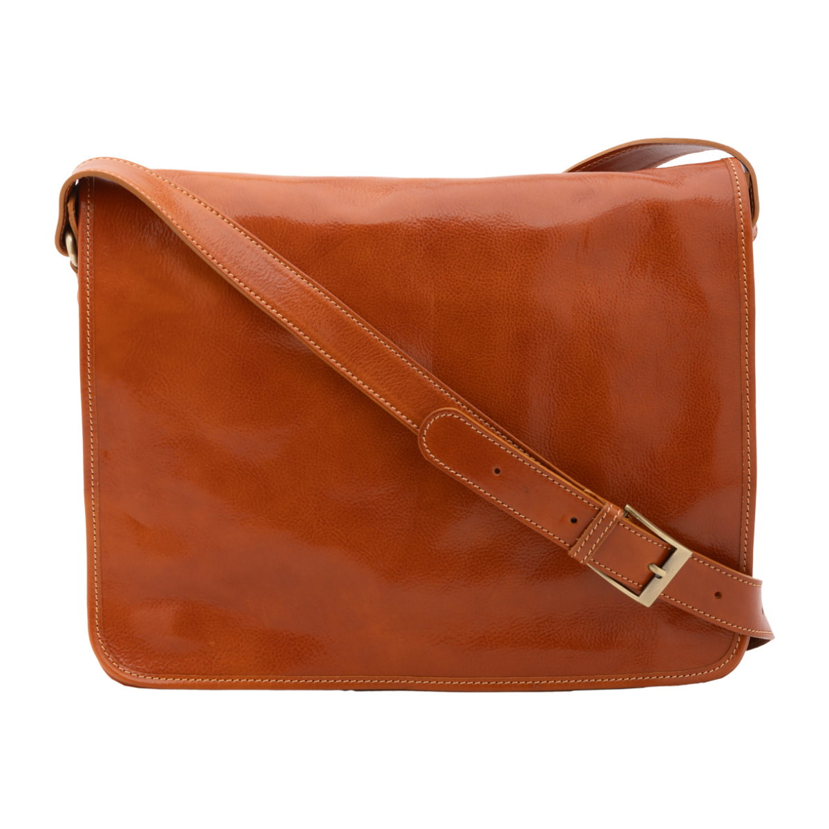 Borsa a tracolla  da uomo In Vera pelle Made in Italy 30x38x12 cm