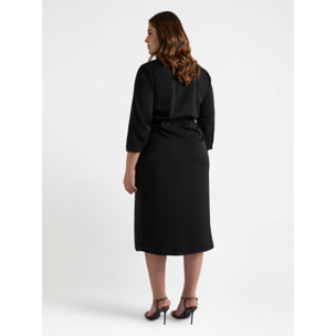 Fiorella Rubino - Vestido cruzado - JOY - Negro