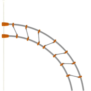 Echelle inclinée pour structure de jeux EVO