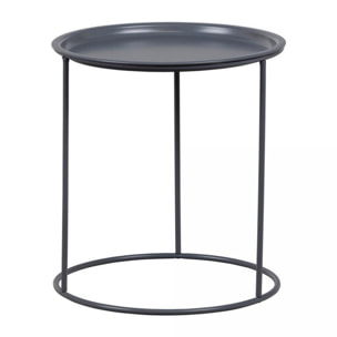 Ivar - Table basse plateau amovible métal M - Couleur - Gris anthracite