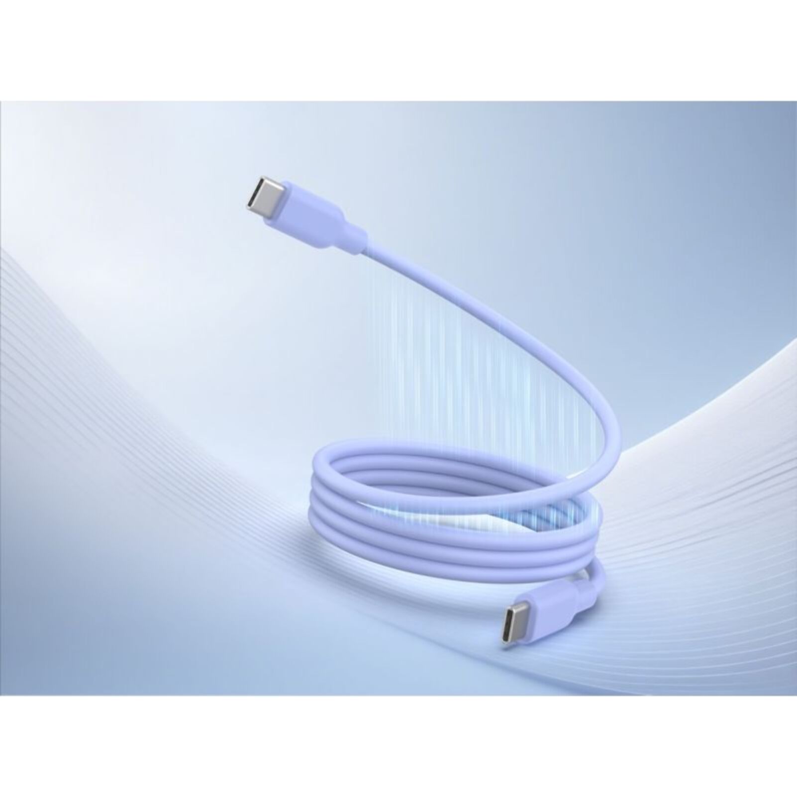 Câble de charge ESSENTIELB vers USB-C silicone magnétique1M Violet