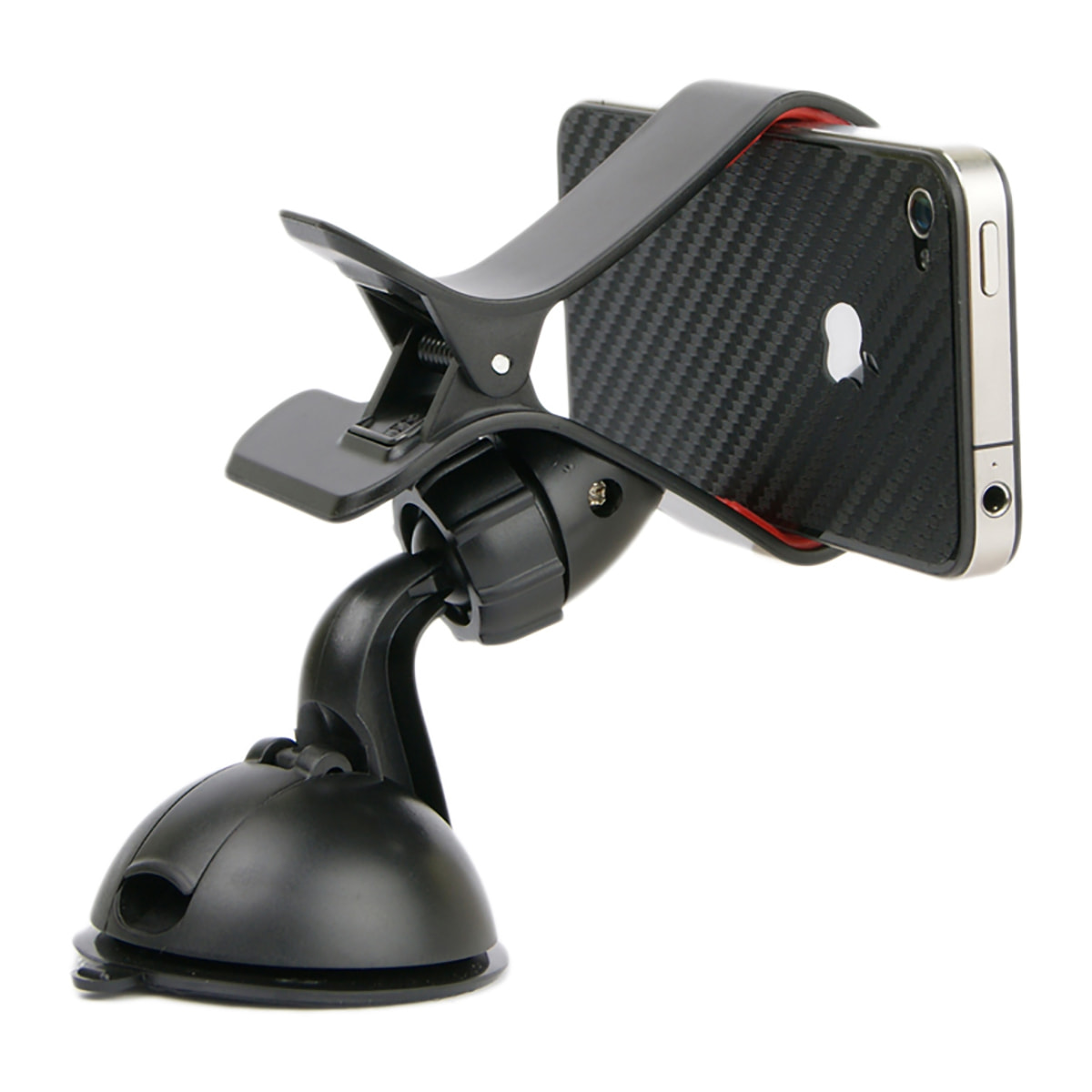 DAM Supporto da Auto a Ventosa con Morsetto Universale 10x7x12 Cm. Colore nero