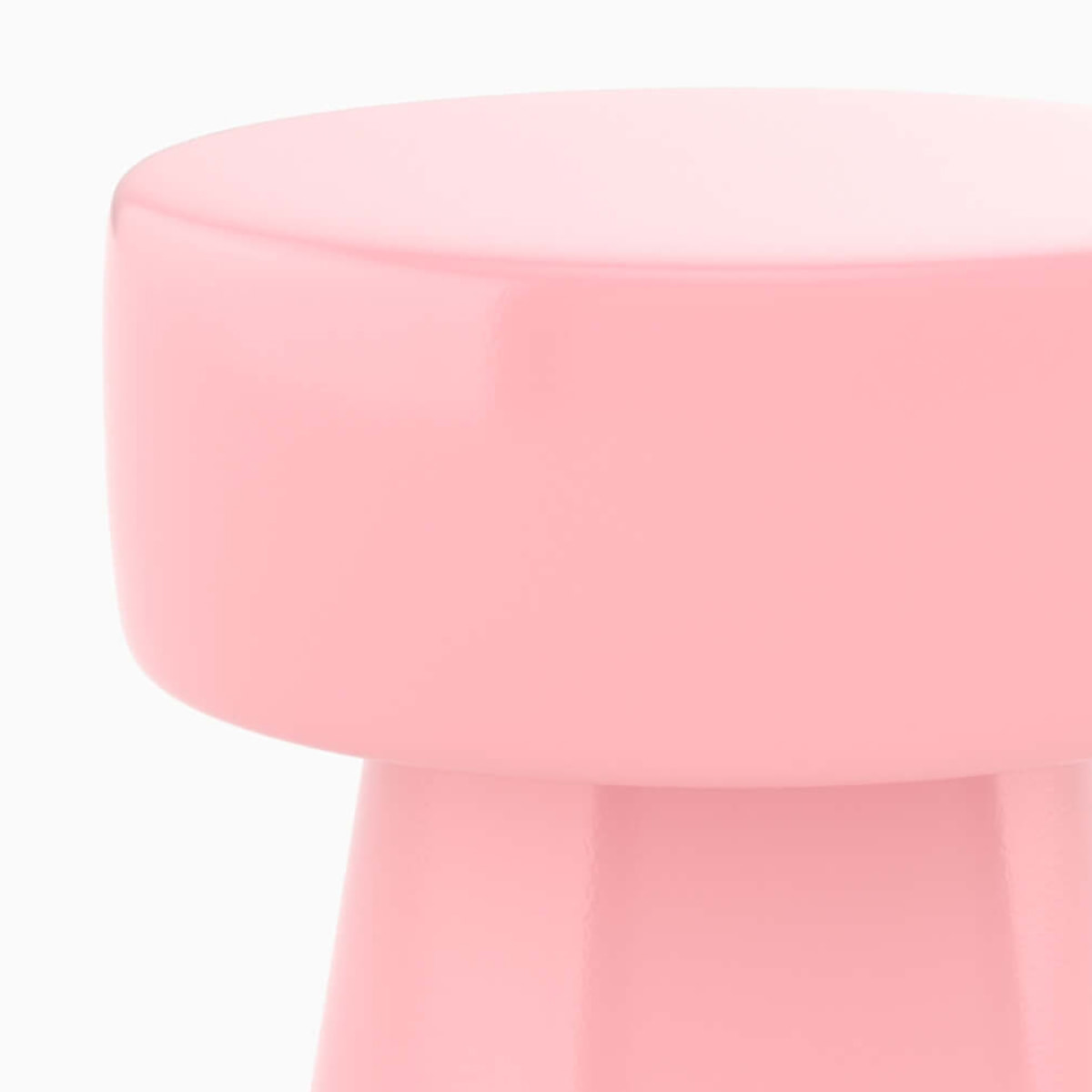 Table d'appoint ronde en métal rose D30 cm - Athéna