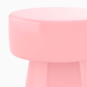 Table d'appoint ronde en métal rose D30 cm - Athéna
