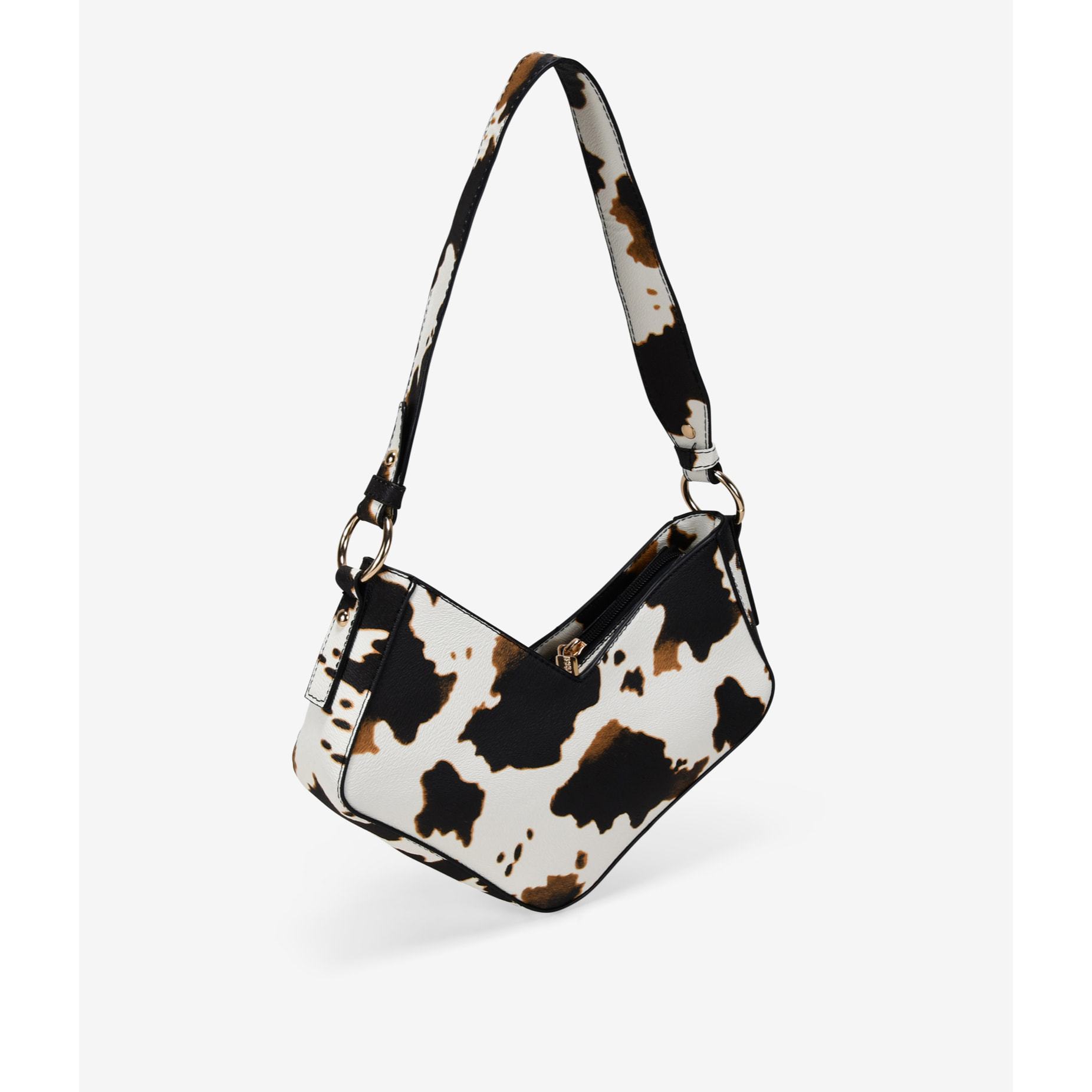 Bolso pequeño de hombro estampado de vaca