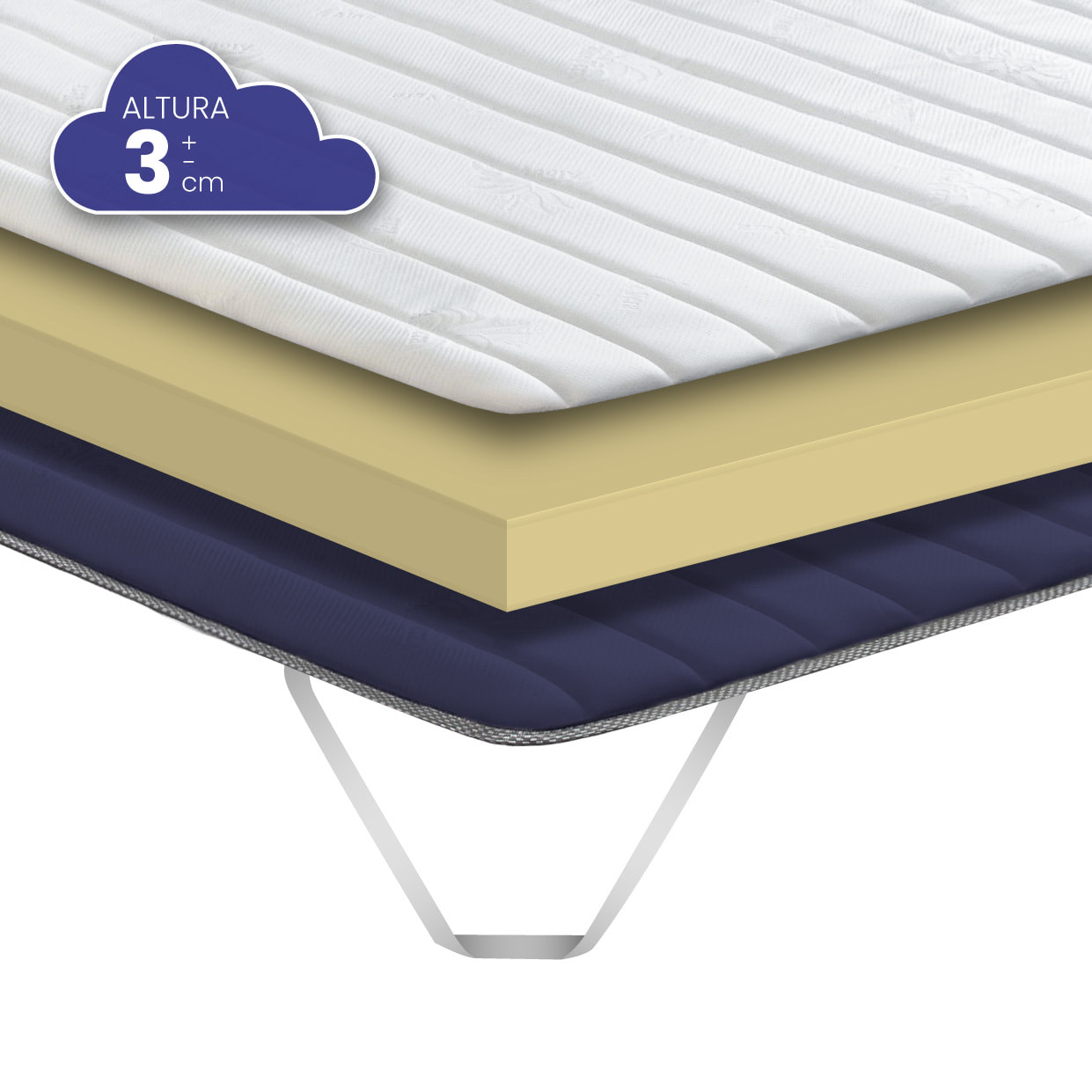 Topper Vissoft Aloe Vera Basic, Altura 3 cm