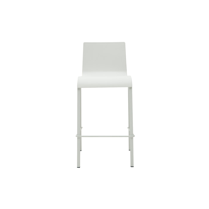 Tabourets de bar design empilables blancs H65 cm (lot de 2) KUPA