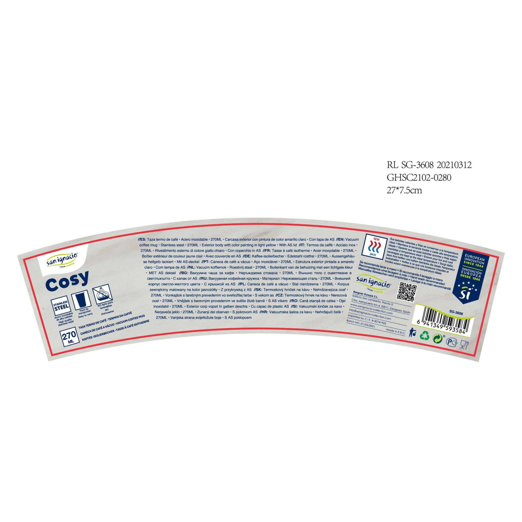 Taza termica 270ml acero inox cosy