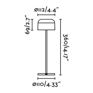 MAVIS 360 Lampe portable noire