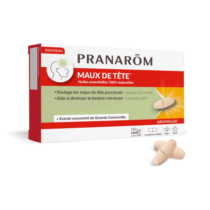 Pranarom - Comprimés maux de tête - 8 COMPRIMES