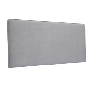 Tête de lit à suspendre en tissu effet velours gris L160 cm LILY